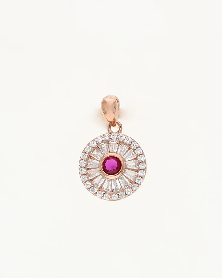Ruby Halo Charm Duo in 92.5 Silver