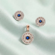 Sapphire Halo Charm Duo in 92.5 Silver
