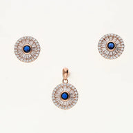 Sapphire Halo Charm Duo in 92.5 Silver