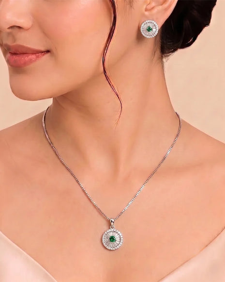Aura Verde Duo in 92.5 Silver