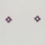Ruby Clover Charm Duo in 92.5 Silver