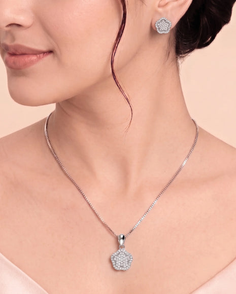Snow Blossom Charm Duo in 92.5 Silver