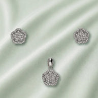 Snow Blossom Charm Duo in 92.5 Silver
