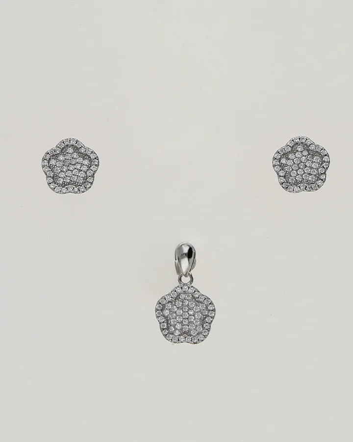 Snow Blossom Charm Duo in 92.5 Silver