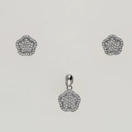 Snow Blossom Charm Duo in 92.5 Silver