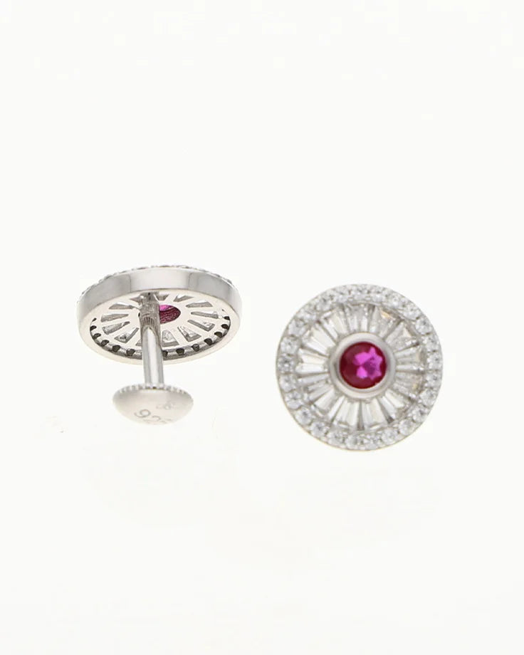 Rubina Halo Charm Duo in 92.5 Silver