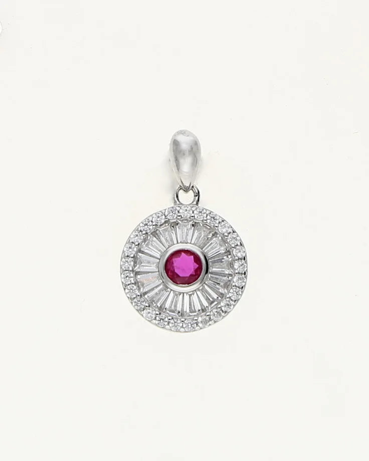 Rubina Halo Charm Duo in 92.5 Silver