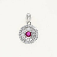 Rubina Halo Charm Duo in 92.5 Silver