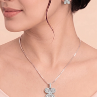 Rose Bloom Charm Duo in 92.5 Silver