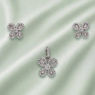Rose Bloom Charm Duo in 92.5 Silver