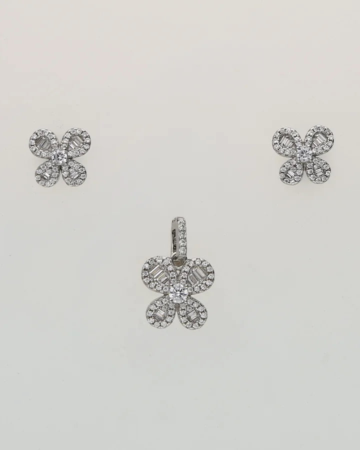 Rose Bloom Charm Duo in 92.5 Silver