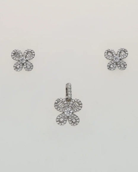 Rose Bloom Charm Duo in 92.5 Silver