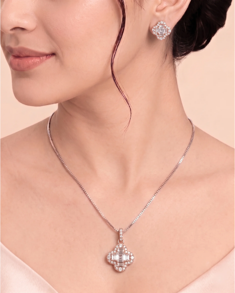 Crystal Grace Charm Duo in 92.5 Silver