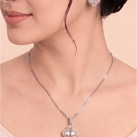 Crystal Grace Charm Duo in 92.5 Silver