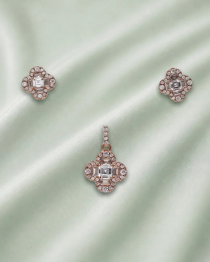 Crystal Grace Charm Duo in 92.5 Silver