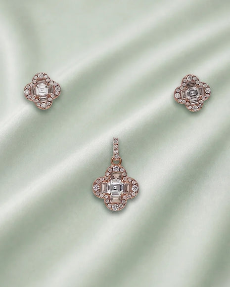 Crystal Grace Charm Duo in 92.5 Silver