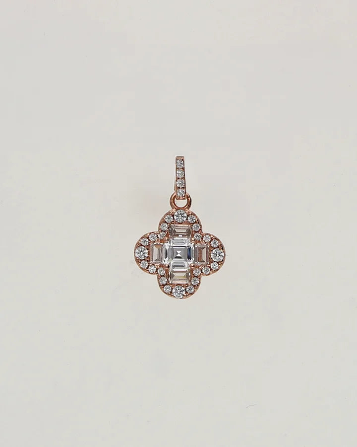 Crystal Grace Charm Duo in 92.5 Silver