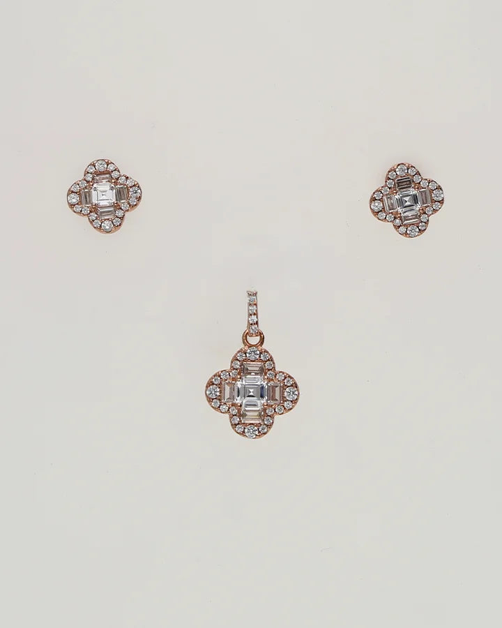 Crystal Grace Charm Duo in 92.5 Silver