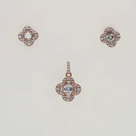 Crystal Grace Charm Duo in 92.5 Silver