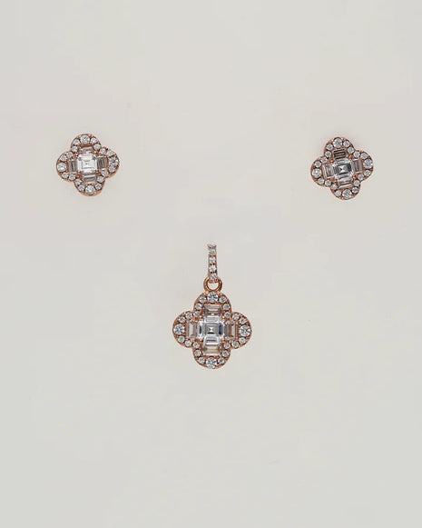 Crystal Grace Charm Duo in 92.5 Silver