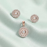 Diamond Halo Charm Duo in 92.5 Silver