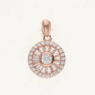 Diamond Halo Charm Duo in 92.5 Silver