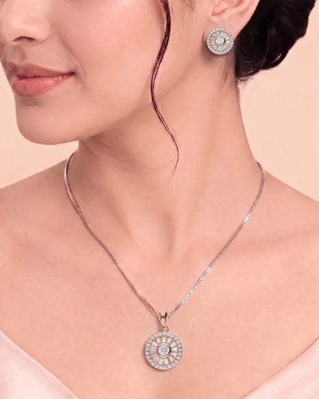 Diamond Halo Charm Duo in 92.5 Silver
