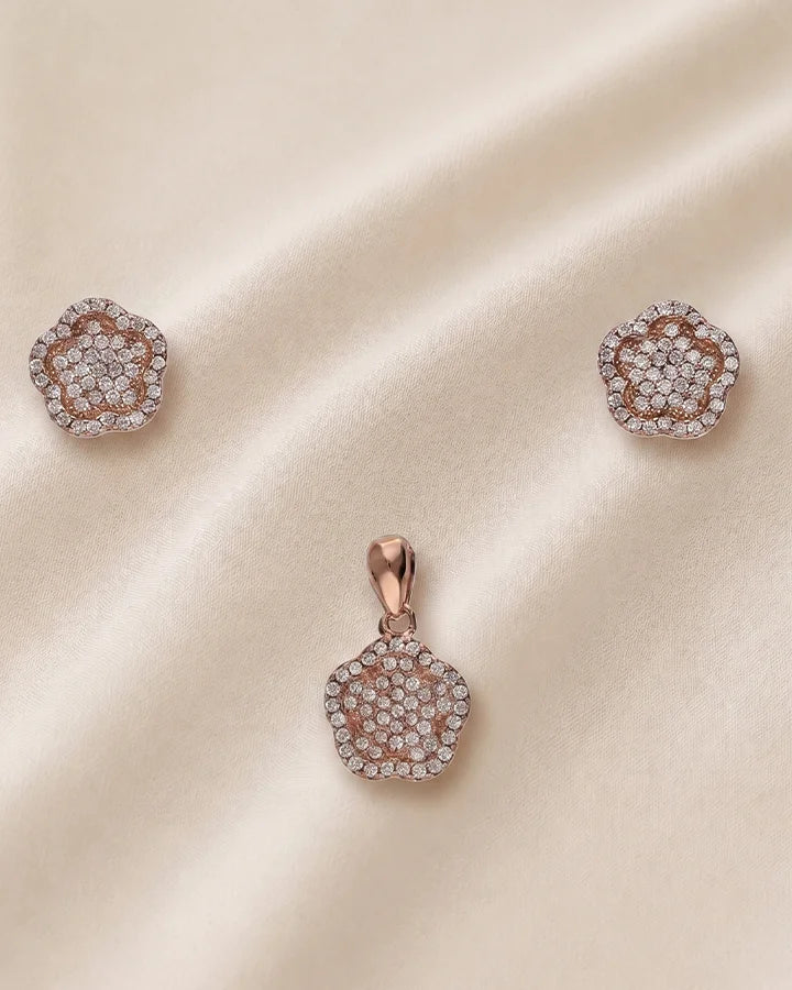 Golden Blossom Charm Duo in 92.5 Silver
