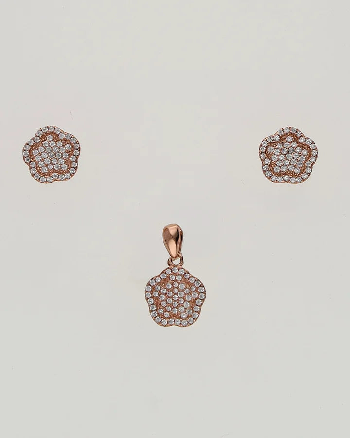 Golden Blossom Charm Duo in 92.5 Silver