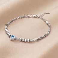 Trinity Evil Eye Bracelet in 92.5 Silver