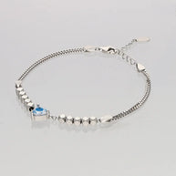 Trinity Evil Eye Bracelet in 92.5 Silver