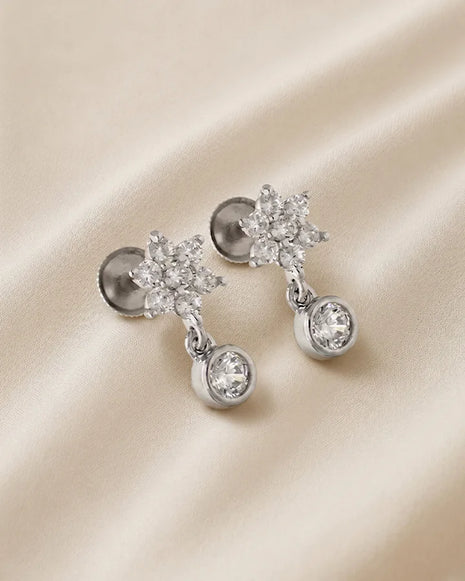Moonstar Dangle Earrings in 92.5 Silver