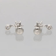Moonstar Dangle Earrings in 92.5 Silver