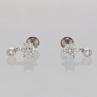 Moonstar Dangle Earrings in 92.5 Silver