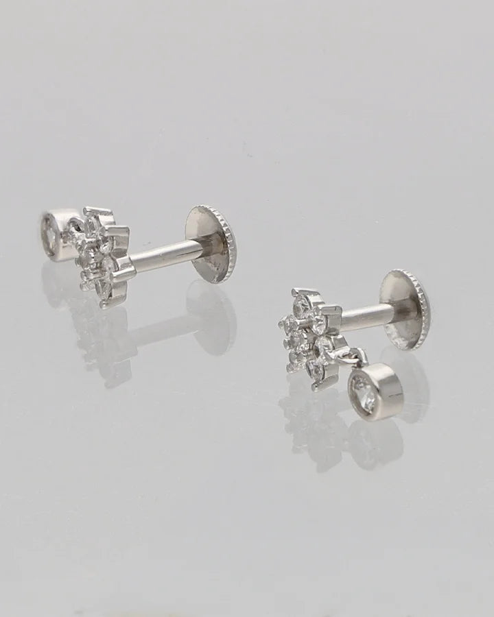 Moonstar Dangle Earrings in 92.5 Silver