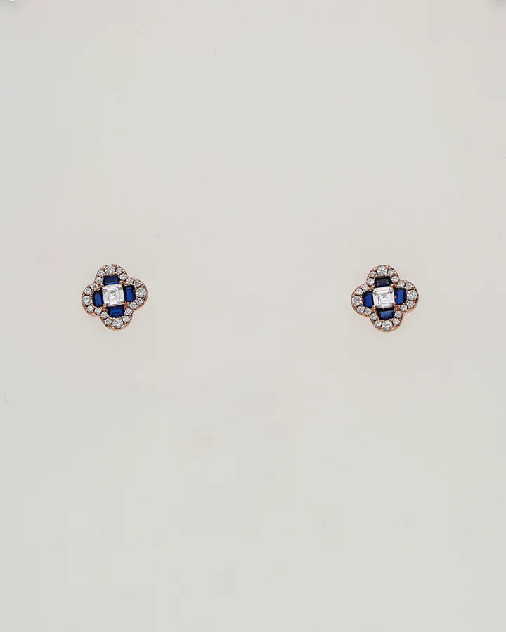 Emerald Clover Charm Duo in 92.5 Silver