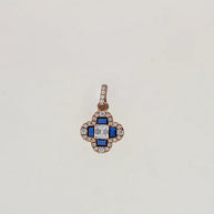 Emerald Clover Charm Duo in 92.5 Silver