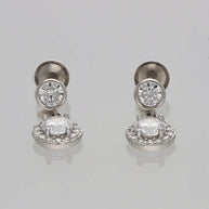 Crystal Drop Earrings in 92.5 Silver