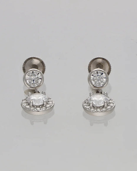 Crystal Drop Earrings in 92.5 Silver