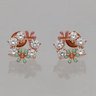 Bloom Enamel Earrings in 92.5 Silver