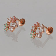 Bloom Enamel Earrings in 92.5 Silver