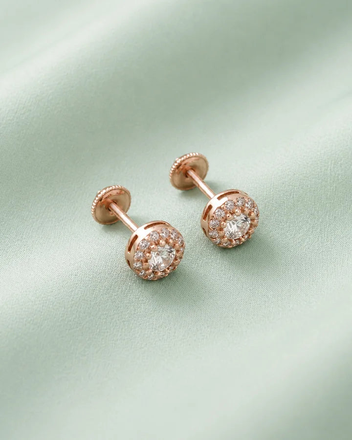 Solitaire Glow Earrings in 92.5 Silver