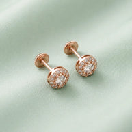 Solitaire Glow Earrings in 92.5 Silver