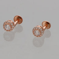 Solitaire Glow Earrings in 92.5 Silver