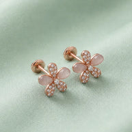 Opal Bloom Earrings in 92.5 Silver