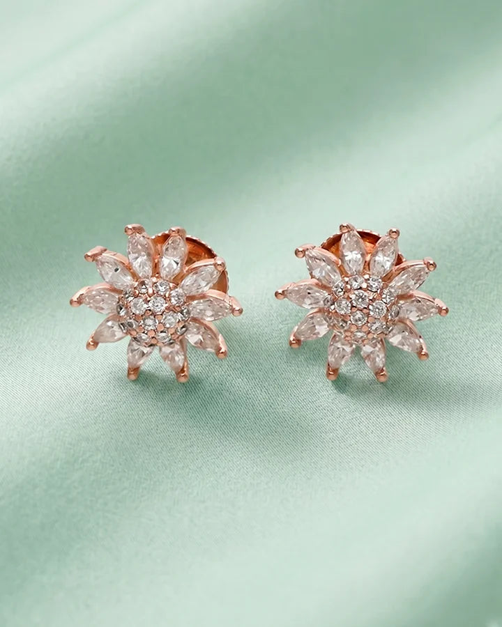Petal Spark Earrings in 92.5 Silver