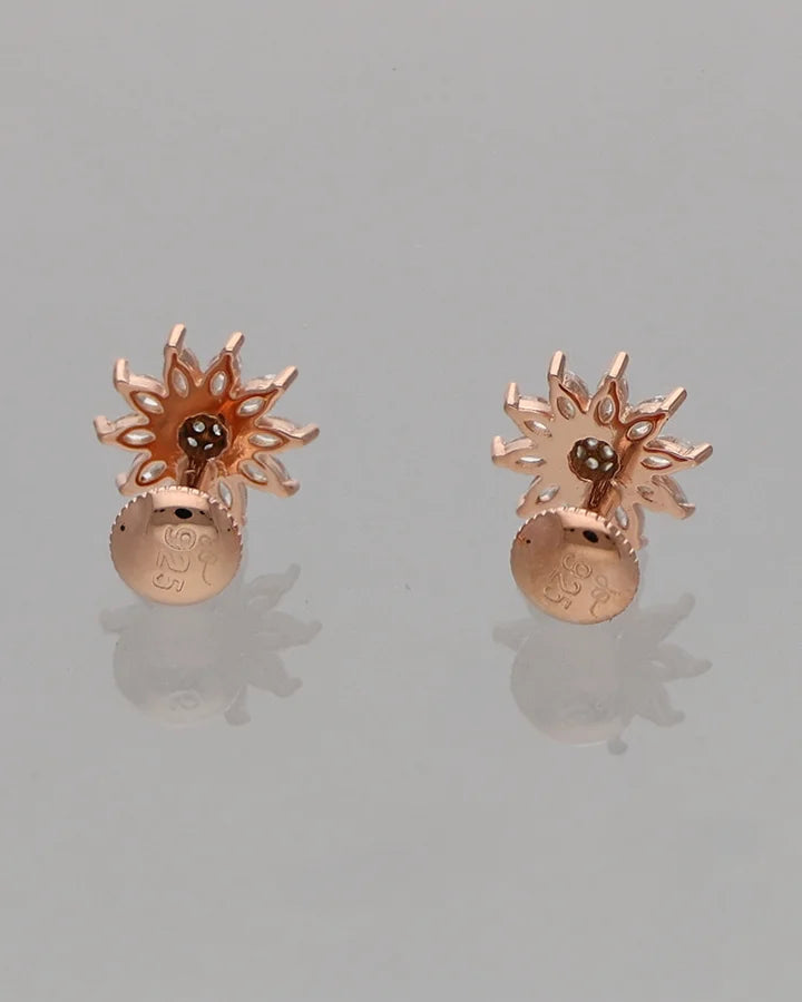 Petal Spark Earrings in 92.5 Silver