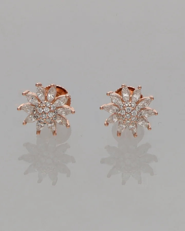 Petal Spark Earrings in 92.5 Silver