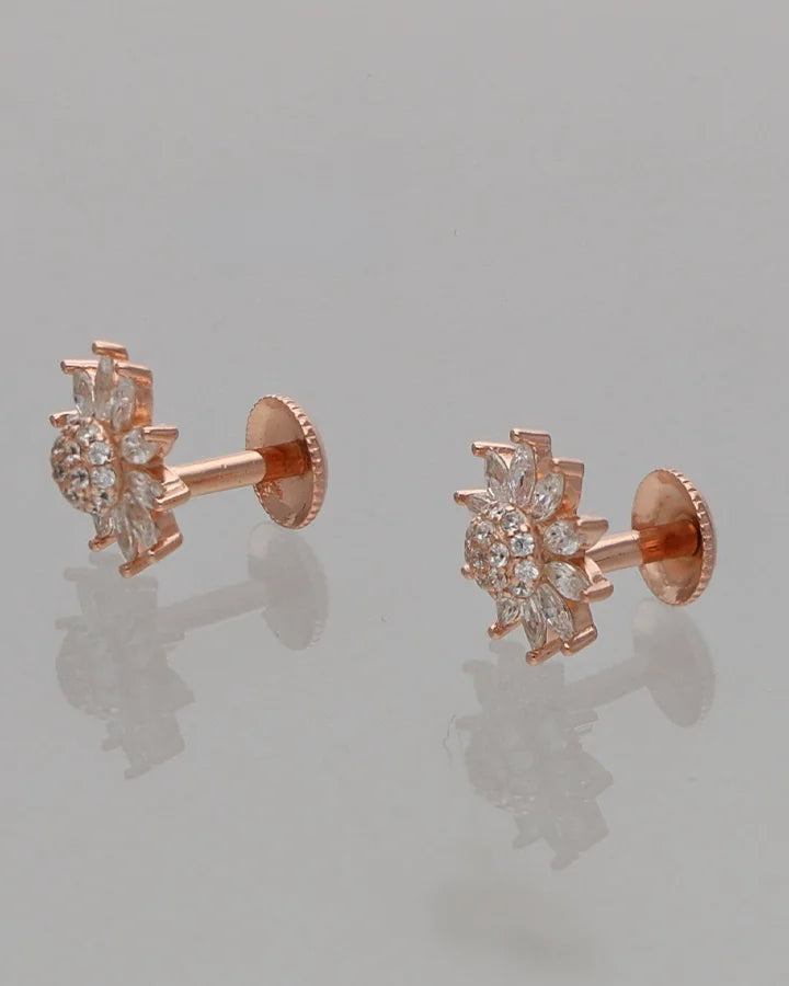 Petal Spark Earrings in 92.5 Silver
