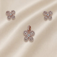 Rose Bloom Charm Duo in 92.5 Silver